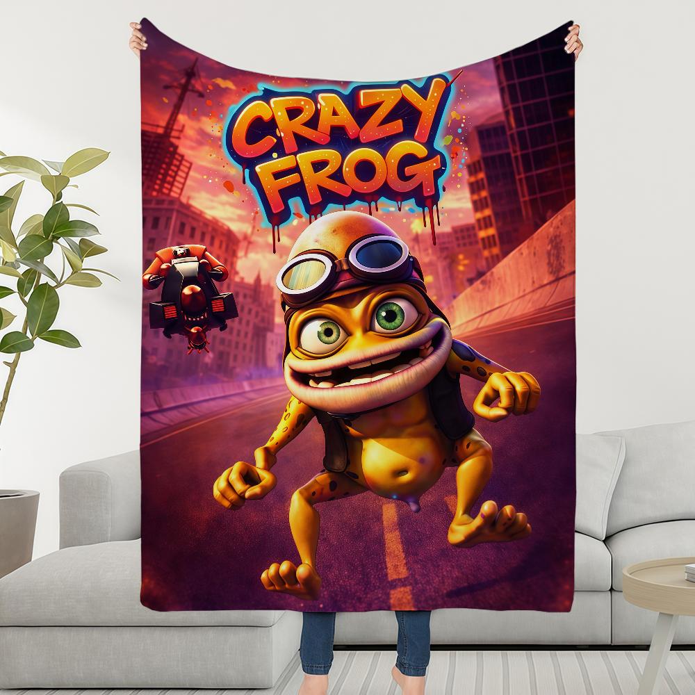 C-Crazy Frog DJ Ding D-Ding Blanket Soft Warm Furry Throw Super Kids Toys Bed Sofa Car Cradle