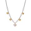 Europäischer Bestseller: 18K Goldplattiertes Edelstahl Herz Anhänger Halskette & Armband Set mit Zirkonia, Wasserdichter Schmuck.