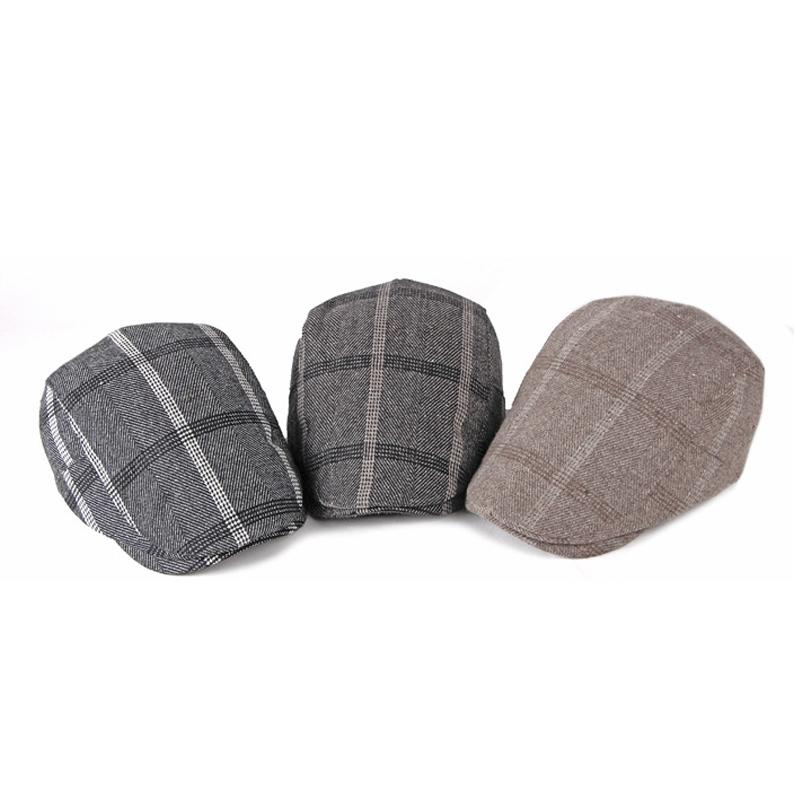 Spring Autumn Winter Newsboy Caps for Men Plaid Beret Cap British Retro Flat Cap Gatsby Painters Hat Driver Ivy Hat Hombre Boina