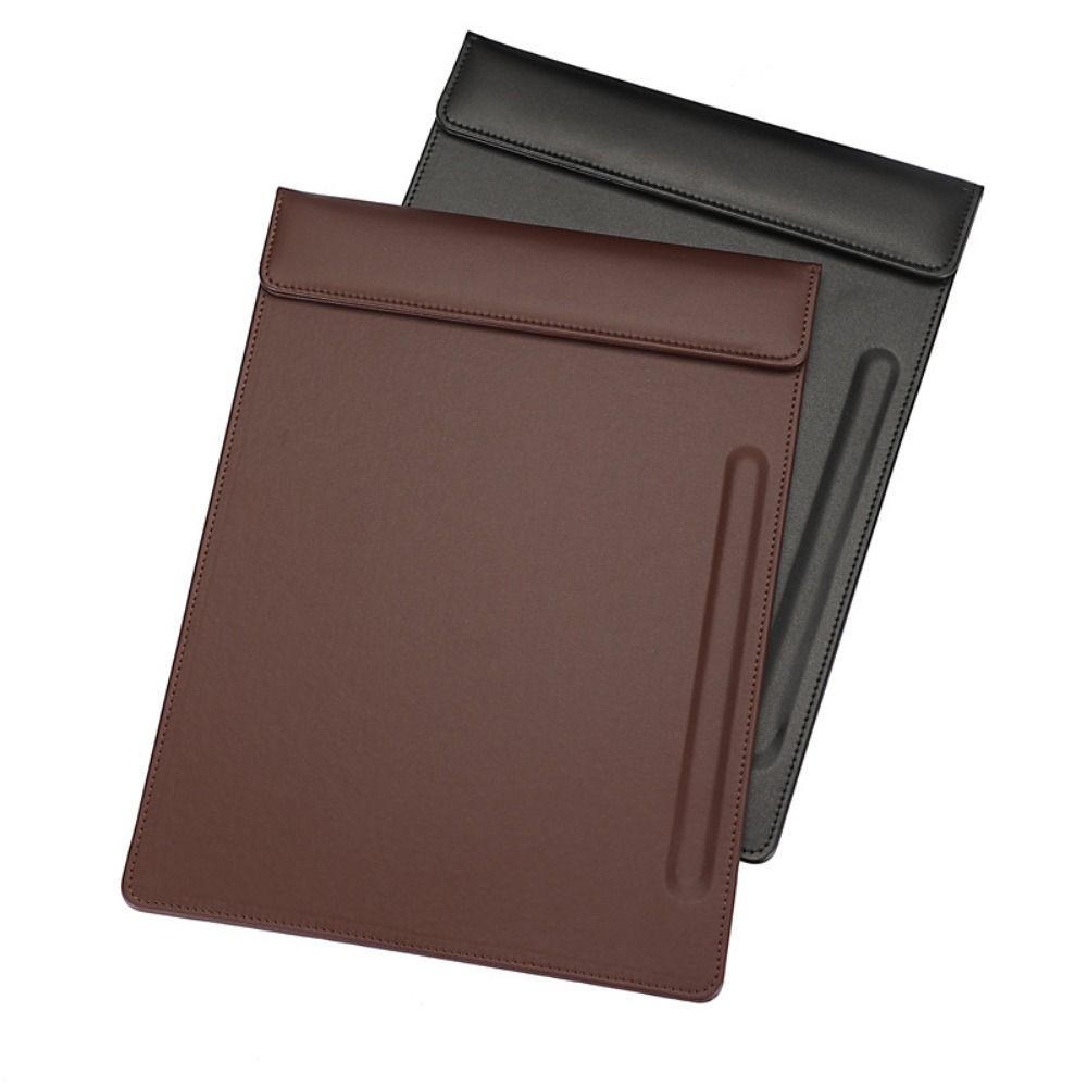 

A4 Paper Folder Magnetic Clipboard Folder Fashion Menu Holder Business Black-Pen slot