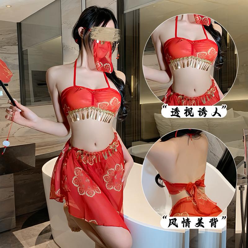 Fan Lei, sexy underwear cheongsam with high split ends, perspective on Dunhuang ancient style uniform, Wu Meiniang national style 926