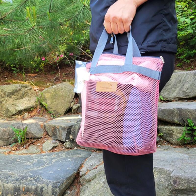 

Mesh Bag Bath Steam Room Large Bag Pink WD68F7B