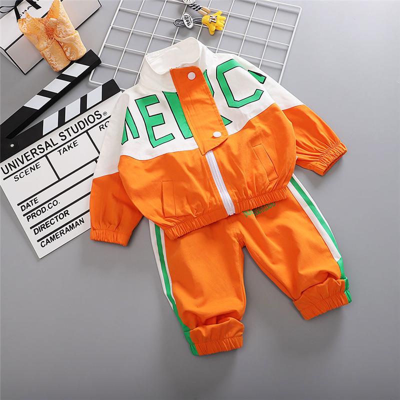 

Весенне-осенний спортивный комплект для малышей 2024: Модный комплект-двойка для мальчиков и девочек 80cm оранжевый