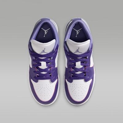 Jordan 1 Low Court Purple White Dusty Amethyst (GS)