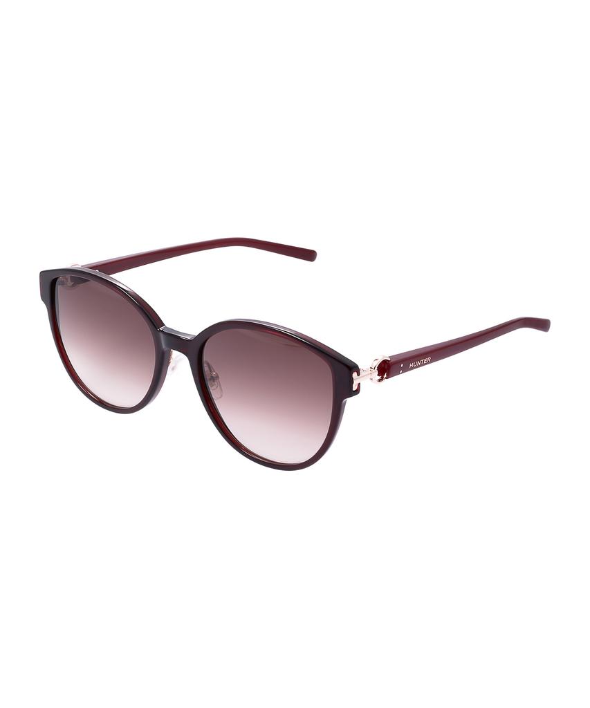 Heonteoaiweeo [Woman] Front & Temple Jewelry Connect Sunglasses - Burgundy Htb14