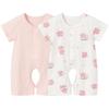 TONGTAI Baby Short Sleeve Romper Summer Pure Cotton 2-Piece Set