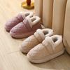 Mode PU Leder Dicke Plateau Pelzige Hausschuhe Winter Neu Wasserdicht Nicht Warme Hausschuhe Freizeit Indoor Zuhause Baumwollhausschuhe Damen