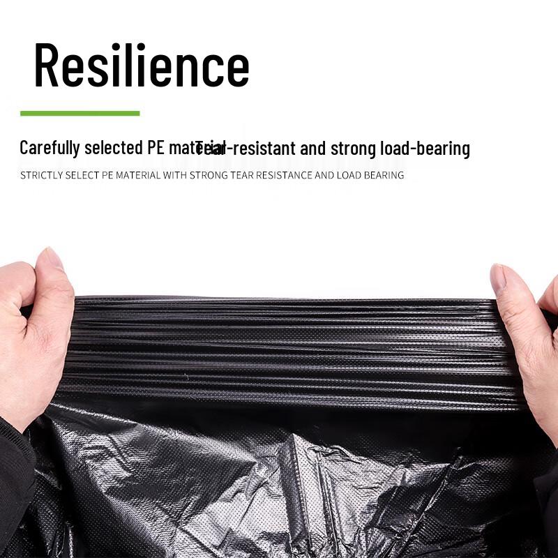 Black Heavy-Duty Large Disposable Trash Bags
