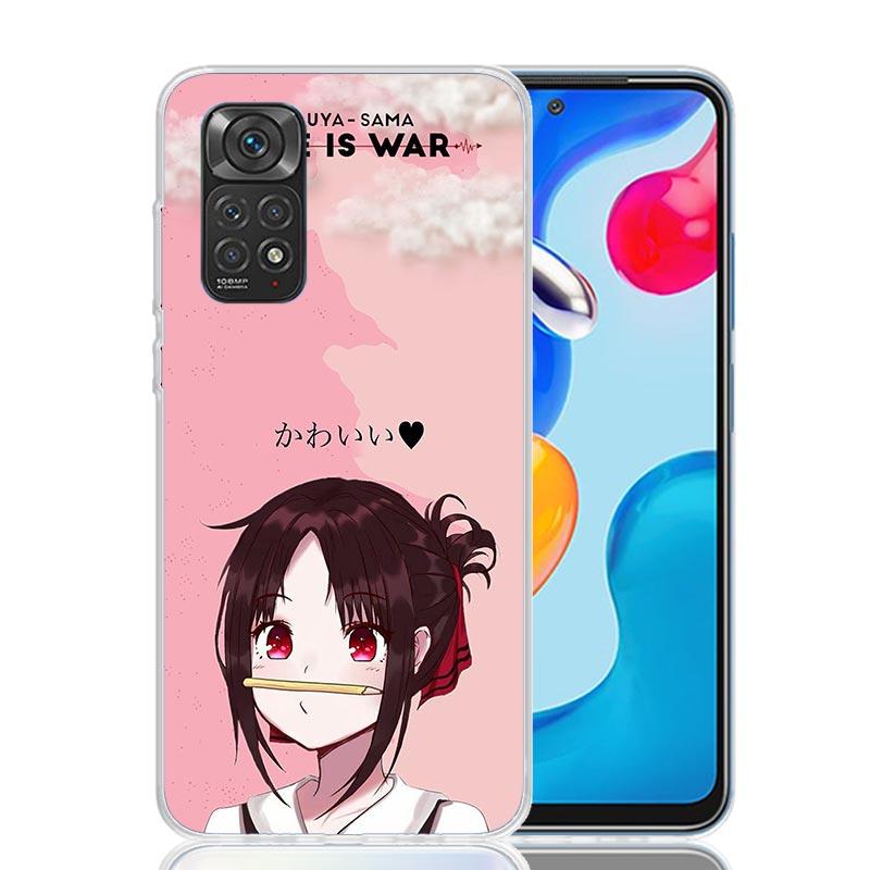 

Kaguya Sama Shinomiya Phone Case For Xiaomi Redmi Note 15 14 13 12S 12 Pro Plus 11S 11E 11 11T 10S 10 Art Soft Pattern Cover Red Note 13 Pro Plus