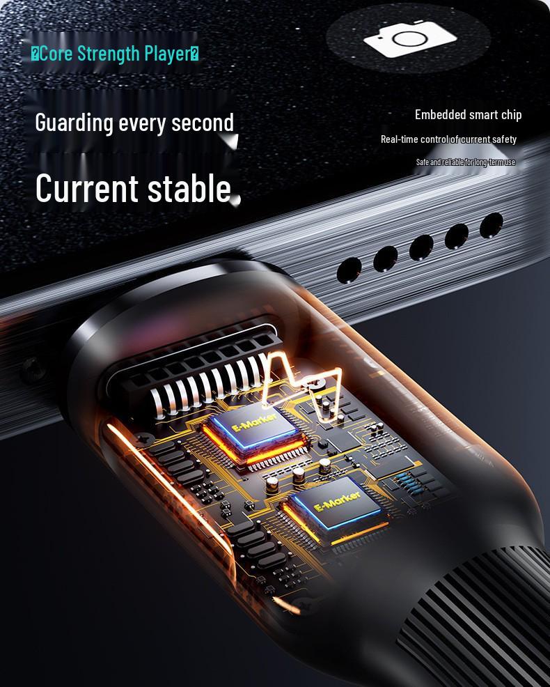 Tungsten Gold 2-in-1 Fast Charging Cable, 240W, for iPhone 16 & Android