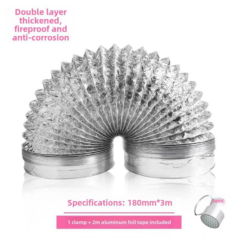 

Универсальный вентиляционный воздуховод из алюминиевой фольги для вытяжек и вытяжек в ванной комнате 18cm 3m exhaust pipe