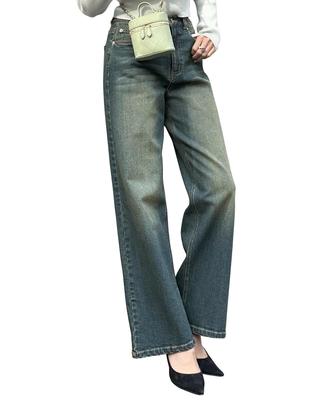 Okabe Wide Denim Straight Denim Pants Size Vintage [Kobe Lettuce][Ayumi Collaboration] Pants, [M3953] Small,