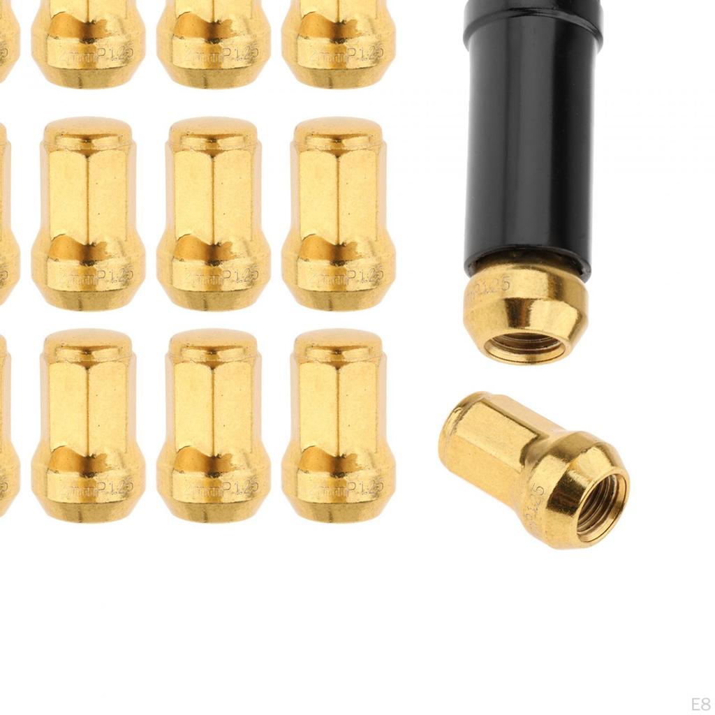 20 Pieces M12 Wheel Lug Nuts with Socket Open End Spare Parts Accessory Replacement