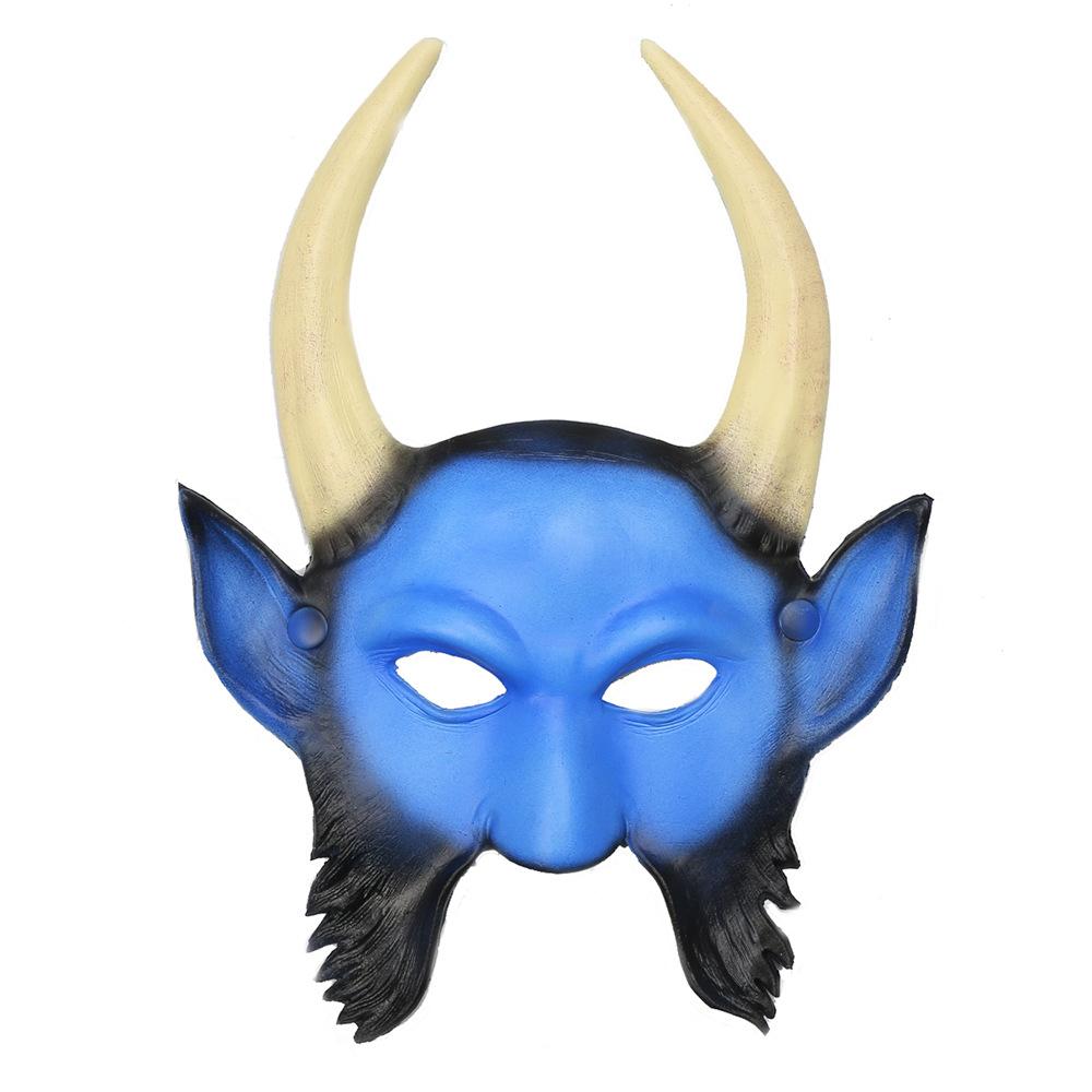 

Хэллоуин Карнавал Макияж Шар 3D Пена ПУ Овечий Рог Маска Демона