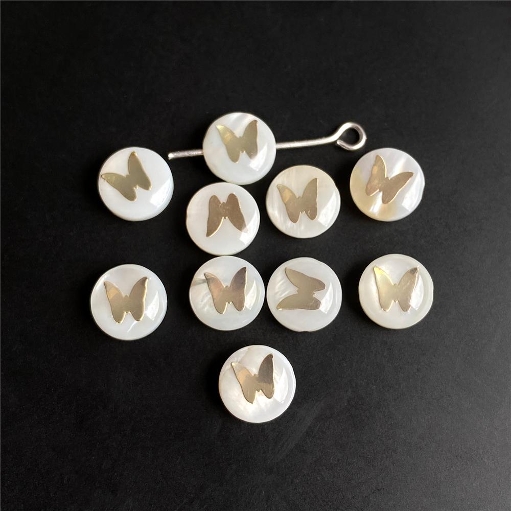 Shell Bronzing Moon Star Hearts Bead Charm Round White Freshwater Pearl of Shell Bead for Jewelry Making Diy Necklace Accessory