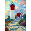 DIY 5D Lighthouse Landscape Diamond Painting Rhinestone Picture Full Round Full Diamond Embroidery Gift Mosaic Decoration Kit