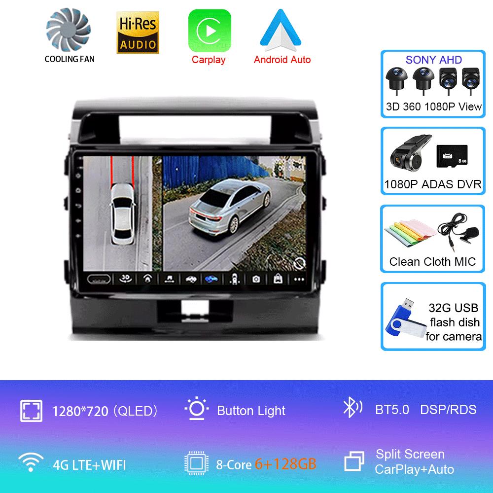10.1 Inch Android For Toyota Land Cruiser 200 2007 - 2015   Car Radio Multimedia Player Navigation GPS Wireless Carplay DSP Wifi