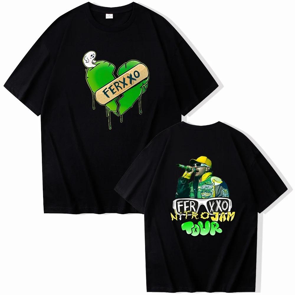 Trend Mężczyźni Kobiety T Shirt Bawełna Tee Ferxxoo Feid Tour Moda Raper Tshirt Streetwear Hip Hop Koszulki Prezent Dla Fanów Ubrania Top