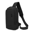 Modische Business Herren Umhängetasche Anti-Diebstahl Passwortschloss Herren Brusttasche mit USB-Ladeanschluss Reise-Schultertasche für Mann