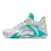 Anta Kids Air Space Comfortable Simple Shock Absorption Wear Resistant Low Top Basketball Shoes Kids Basketball Shoes White Green A312421105-4