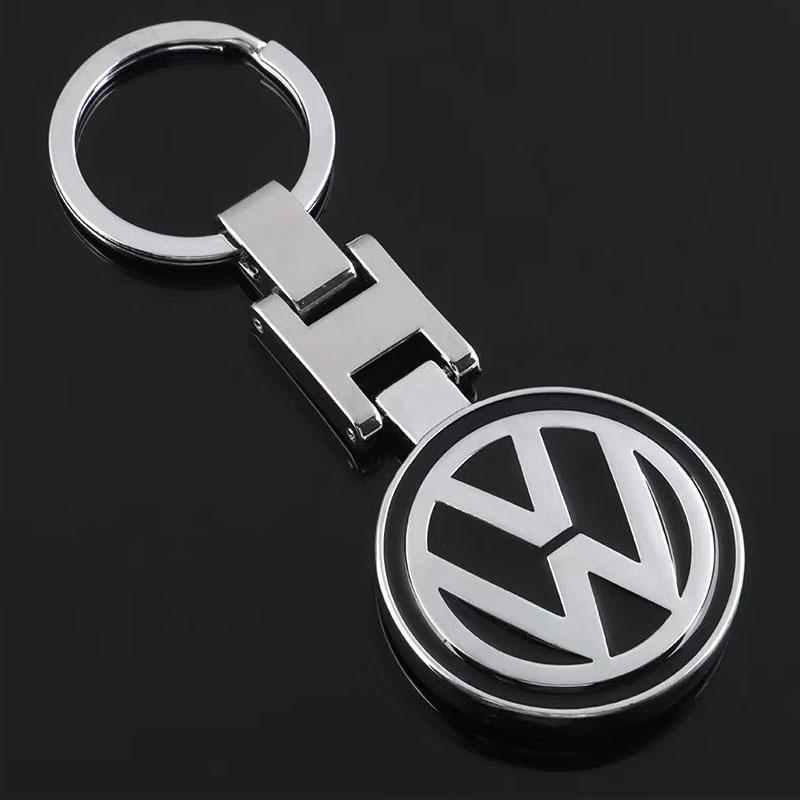 Car Sticker Hub Caps 3D Metal/Leather Car Logo Key Chain Keyring VW Auto Interiors Accessories For Volkswagen Rline Amarok T5 Ph fshm03