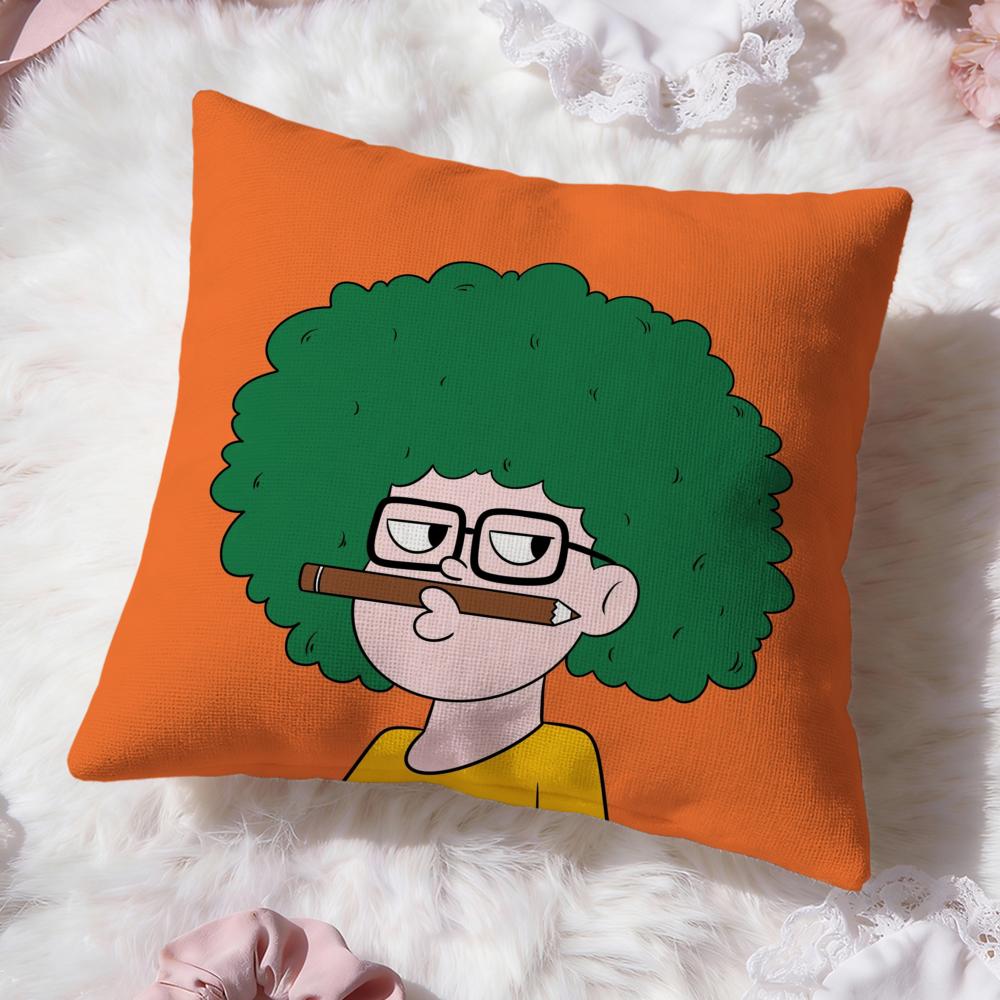 cartoon Pop Man Cushion Cover Premium Comfort Reversible Pillow Cove -Two in One Design for Any Room & Car Interior