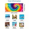 Vibrant Tattoo Art Beach Towel, Bold Graphic Design Quick-Dry Sand-Free Microfiber Bath Towel for Travel, Gym, Yoga and Swimming