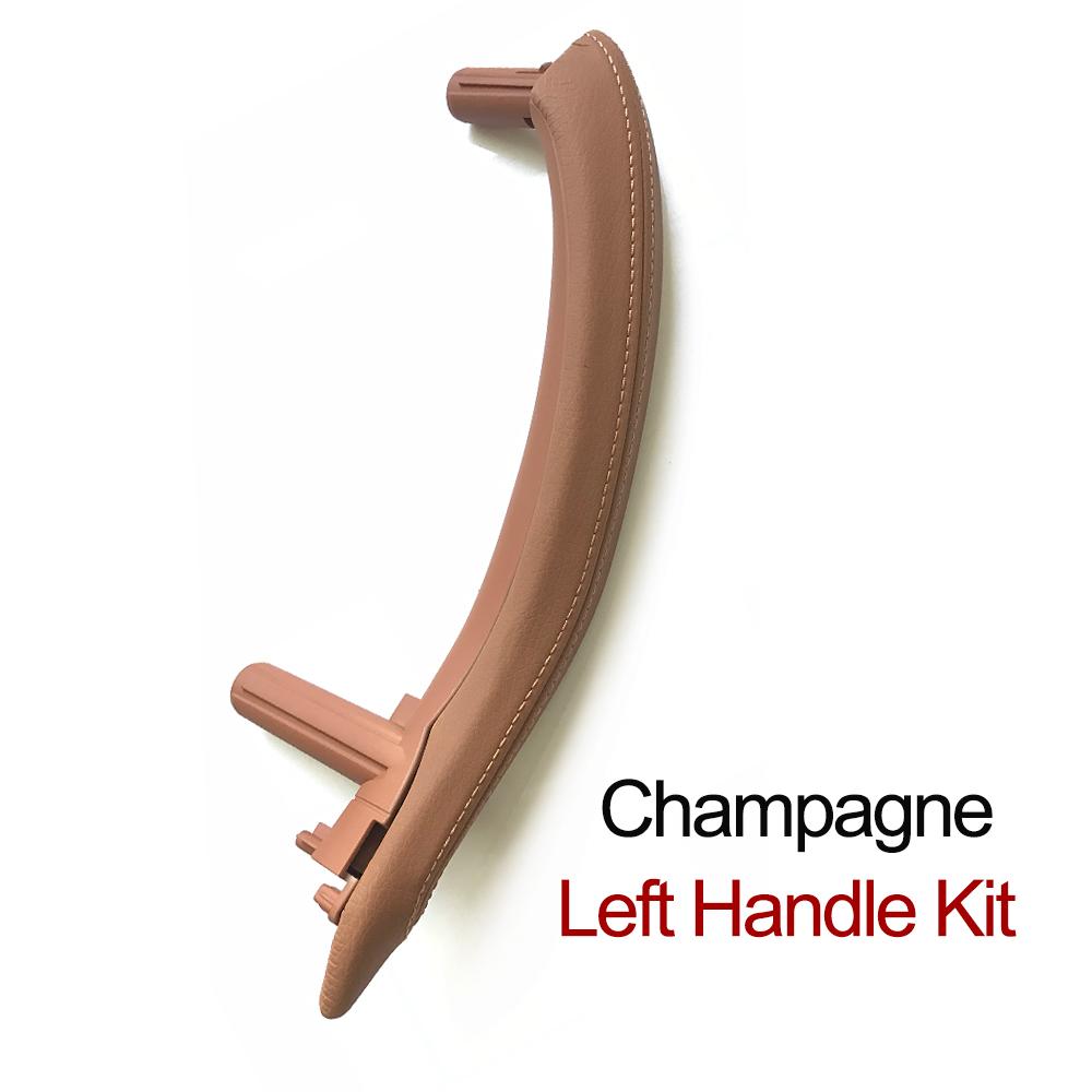 Upgraded Left Right Interior Door Handle Assembly with Outer Leather Cover For BMW X5 X6 F15 F16