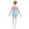 Rhinestone Sequins Figure Ice Skating Dress for Girls Kids Ballet Dance Dress Child Gymnastics Lyrical Dance Dress Costumes