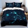 Cosmic-Themed Wolf Art Trio Set Exquisite Three-piece Bedding Set Gift for Kids and Adults