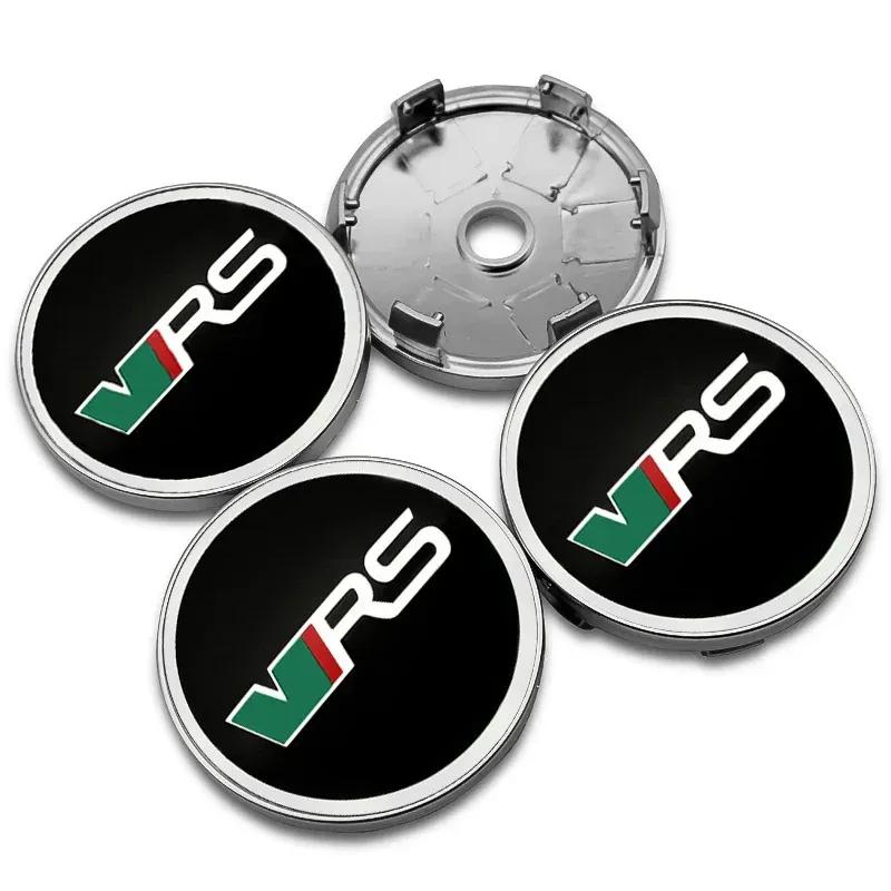 4pcs 56/60mm Car Sticker Wheel Center Hub Caps Decals Decoration for Skoda VRS Octavia A5 A7 Fabia Superb Kamiq Rapid