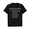 Unisex T-Shirt With Gerunisex Text Quot Ich Ververllassen Mich Auf Meine Senses Vintage Breathable Fashion Slightly Casual