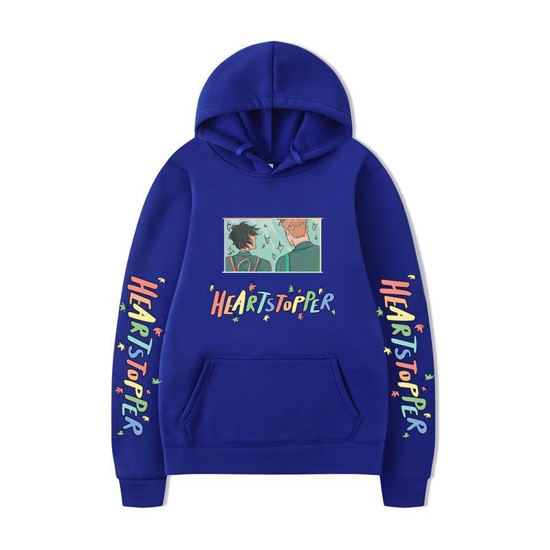 Heartstopper Nick Charlie Hoodie Womens Graphic Print Sweatshirt Casual Loose Fit