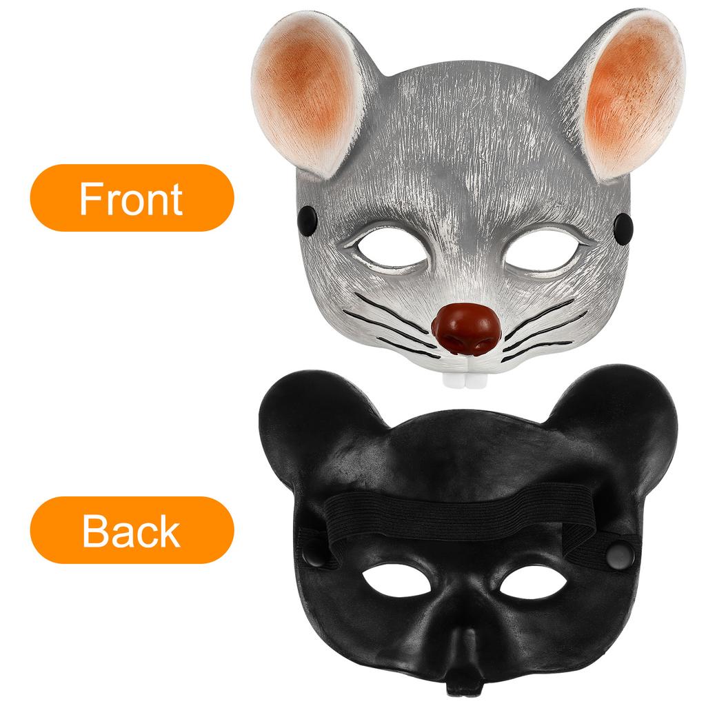 3D-Mausmaske, braun, leicht, für Partys, Halloween, Karneval, Maskenball, Kostümbälle, Erwachsene und Kinder – Kostümaccessoire