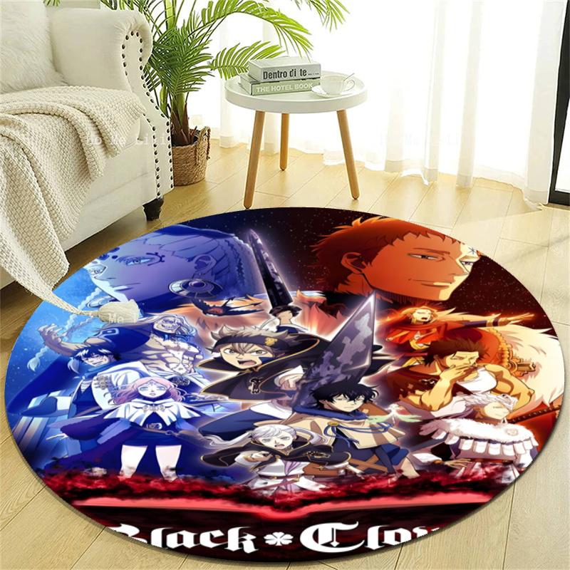 Personalized Black Clover Round Chair Office Rug - Perfect for Mat, Office Chair & More - Ideal Gift for Birthdays and Holidays