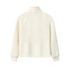 Fila White Minimalist Casual Relaxed Comfortable Loose Knit Jacket Women Jackets F11W543504F-IV