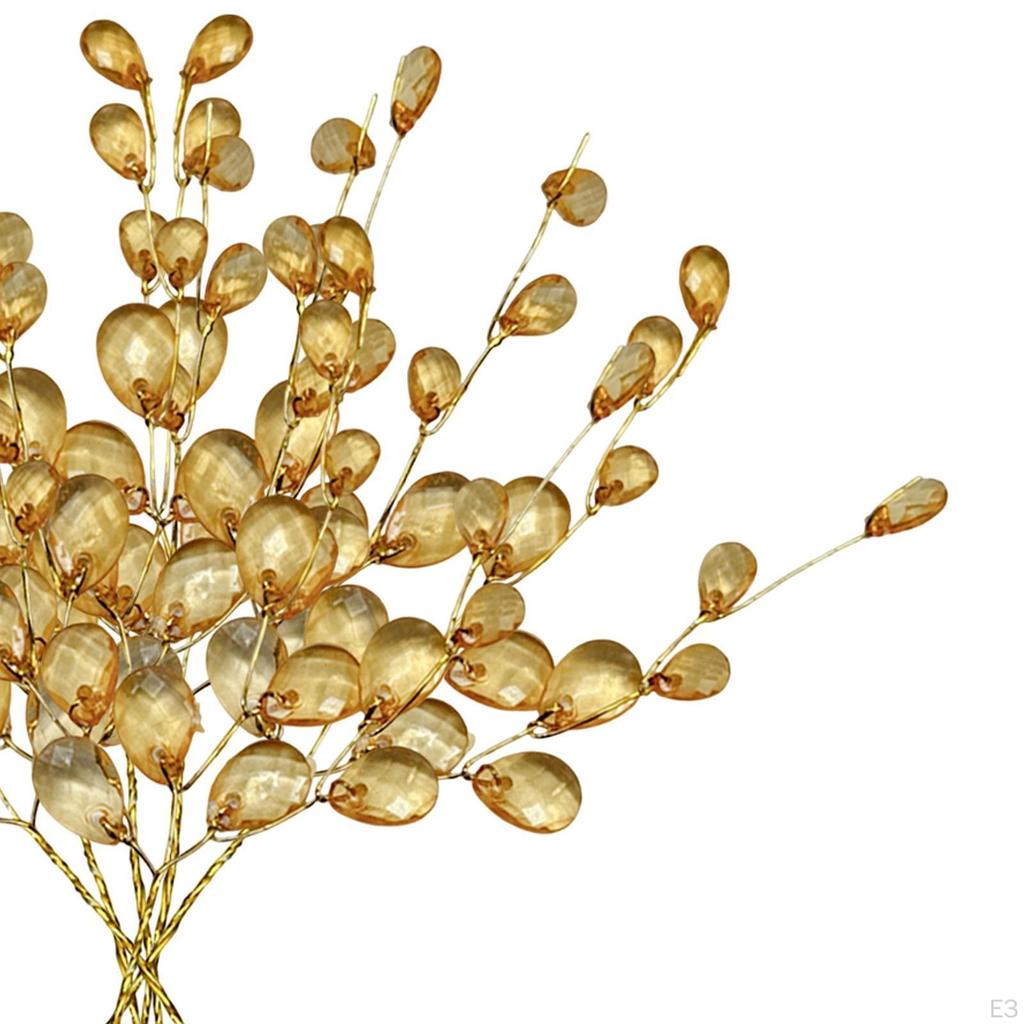 30 Pieces Acrylic Bead Flower Branches Artificial Beaded DIY Crafts Elegant