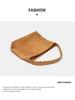 2025 Suede Large-Capacity Retro Shoulder Tote - Solid Color