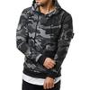 Men Hoodie Camouflage Hooded Drawstring Zipper Decoration Fall Hoodie for Daily Wear