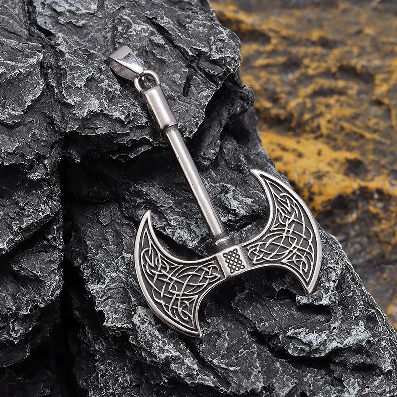 Accessories Celtic Ax Trendy Hip-hop Hip-hop Male Pendant Necklace 60CM(Necklace Long)