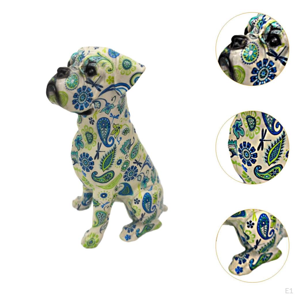 Hundfigur Skulptur för Hem Mittpunkt Dekoration