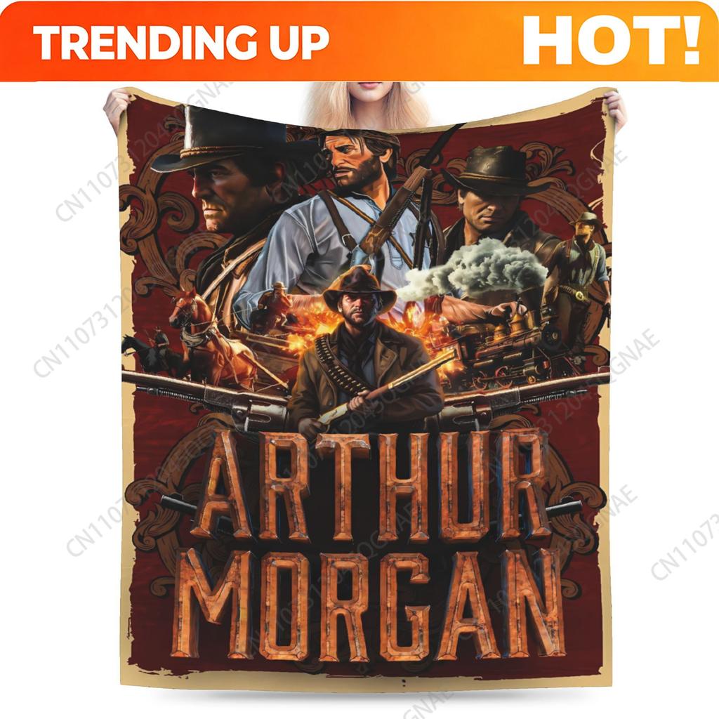 Red Dead Redemption 2 Blanket Quality Warm Soft Throw Blanket Winter Picnic Couch Bed Print Bedspread