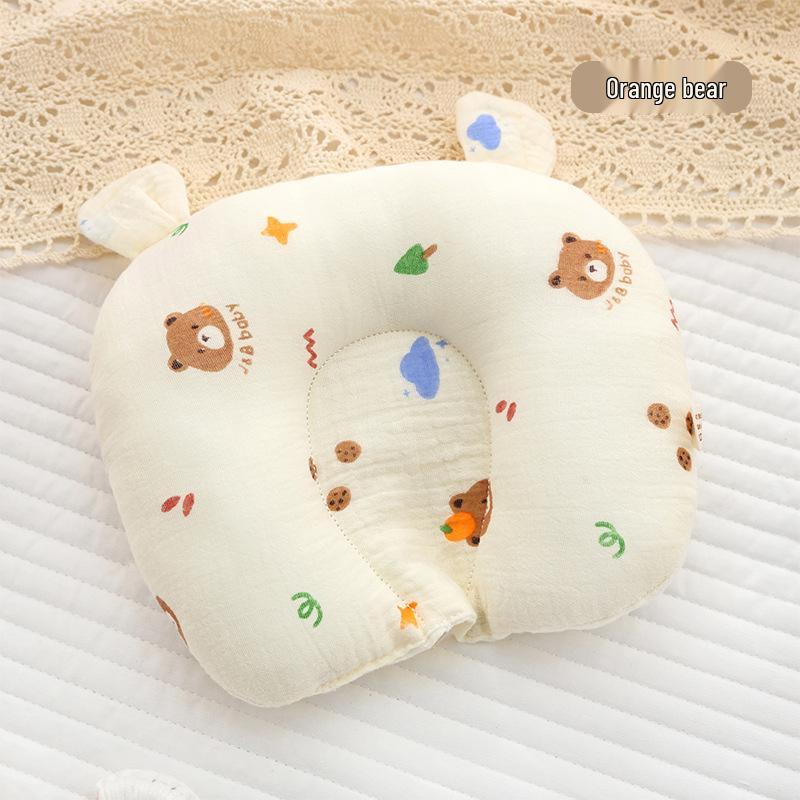Class A Cotton U-Shaped Rabbit Ear Baby Pillow - Washable, Anti-Startle & Soothing Shaping Pillow