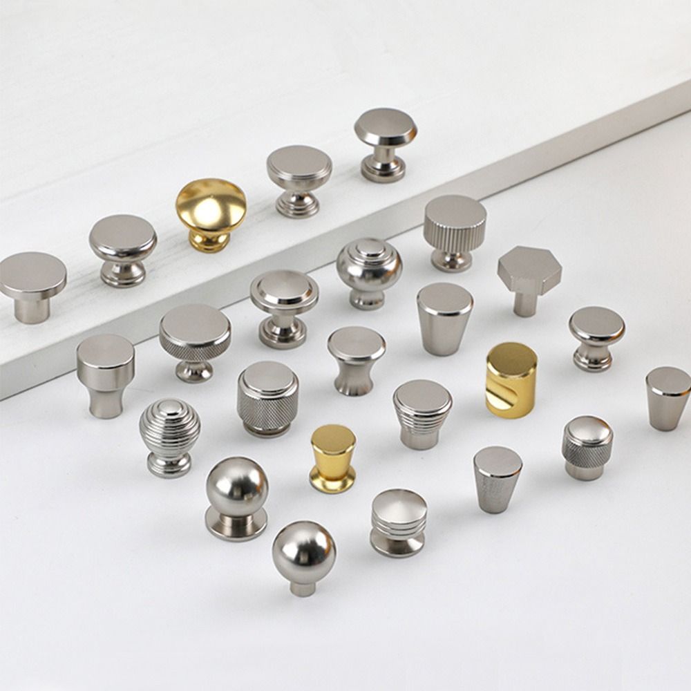 Gold Cupboard Knob Round Drawer Door Handle Simple Cabinet Drawer Knob  for Home