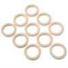 Wooden  s for Crafts   Care 10pcs Natural Baby Teethers, Untreated Wooden Circles for Craft Pendants, Connectors, Wood Color, 65mm, 2.6 Inch