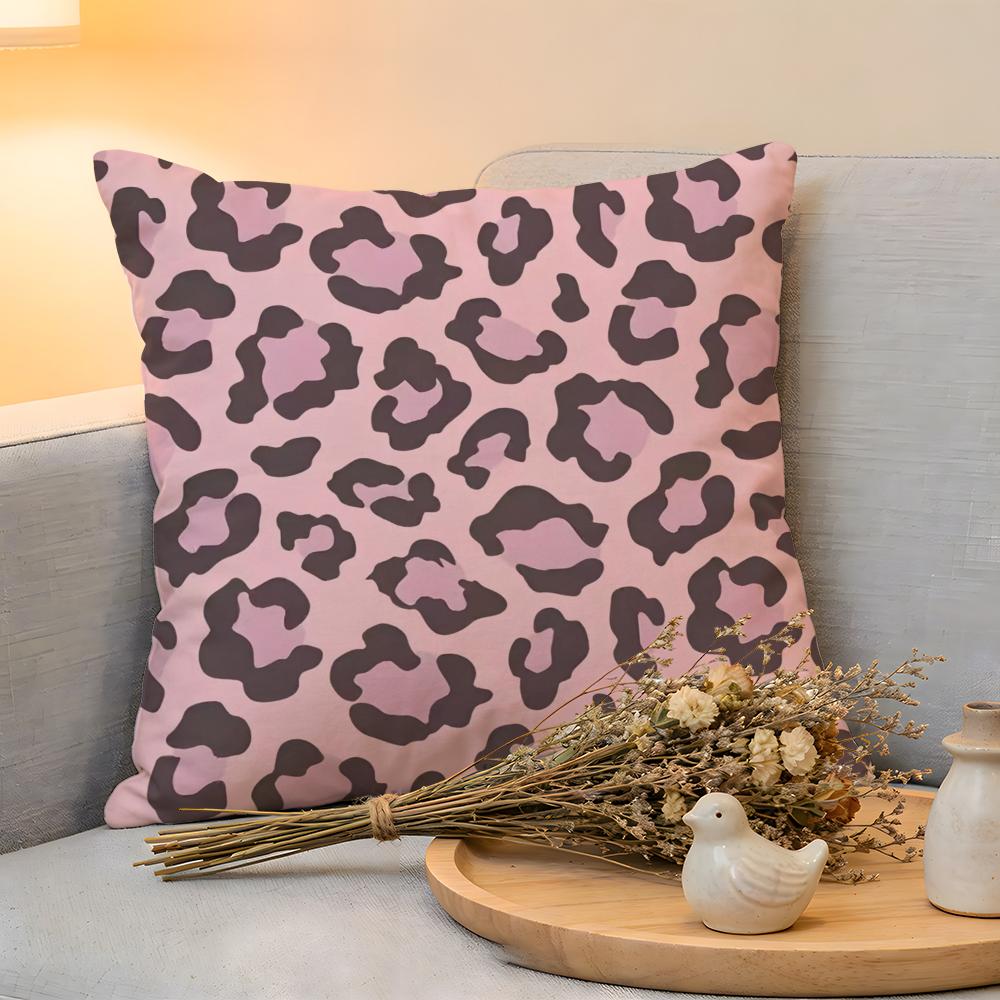 Cushion Cover  Linen  SkinFriendly Soft Decorative Case for Sofa Home Decor Classic leopard Print Pillow cover