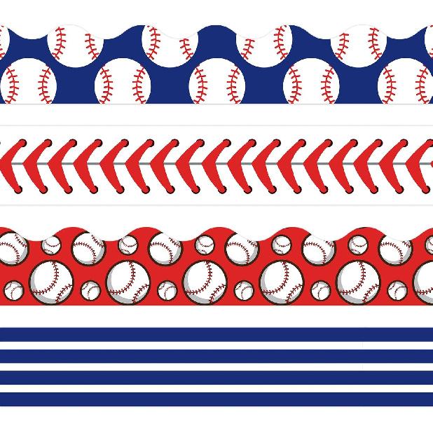 Whaline 69 Ft Soccer Ball Bulletin Board Borders Black White Sport Self-Adhesive Border Trim Scalloped Border Sticker Decals for Home Classroom Party