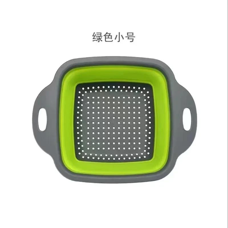 Household Kitchen Folding Wash Portable Sink Foot Bucket Cutting Board Plastic Foldable Basin Travel Outdoor Camping Tools amagi