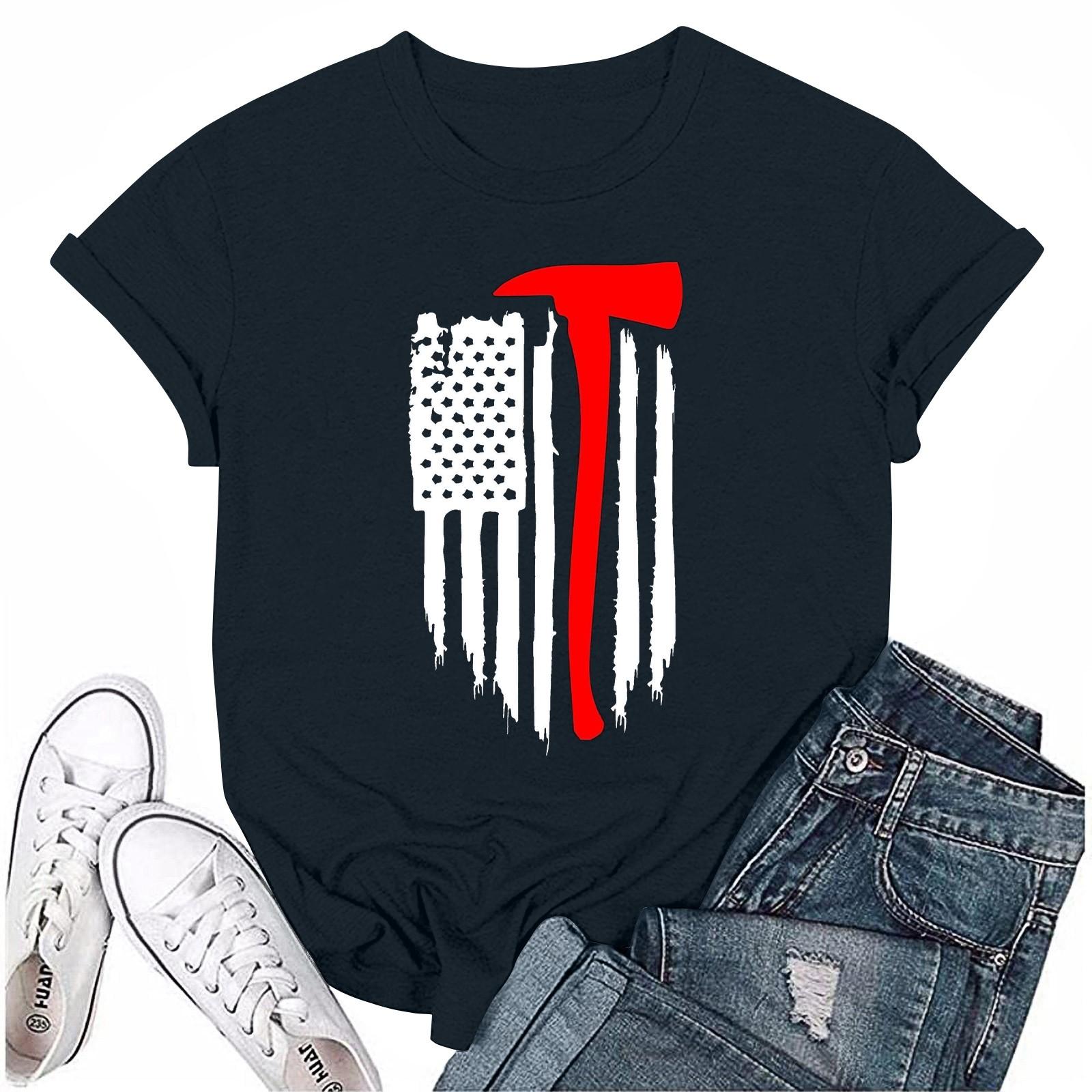 

Женская модная повседневная плиссированная футболка с коротким рукавом с принтом M тёмно-синий