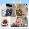 Shoulder Canvas Single Bag Small Squarebag Adjustable Strap Pins Trendy Womens